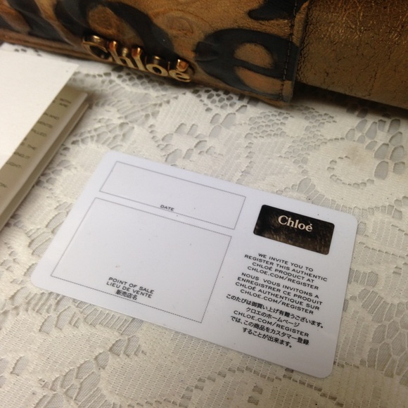 Authentic, Chloe Gold Distressed Leather Handbag - Picture 5 of 16